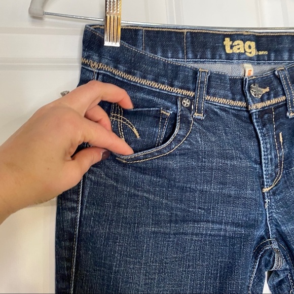 Tag+ Jeans ID# 7005 Straight Leg Jeans Size 26 Low Rise Y2K With Stretch - Picture 2 of 10